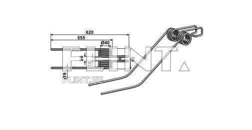 Hay tine Deutz-Fahr 16504333 (620x95x9mm)
