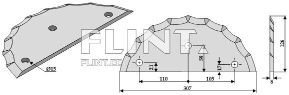 Feed mixer knive (Sgariboldi CL 04.016)