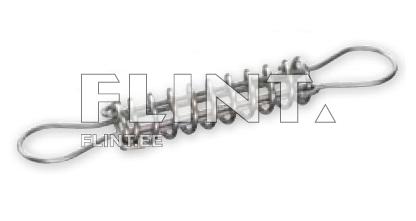 The product is a metal hook featuring multiple coils attached at both ends by loops.